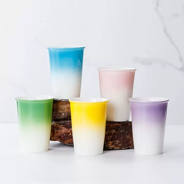 高端羊脂玉可乐杯凉水杯喝水杯茶杯个人专用冷饮杯咖啡杯马克杯