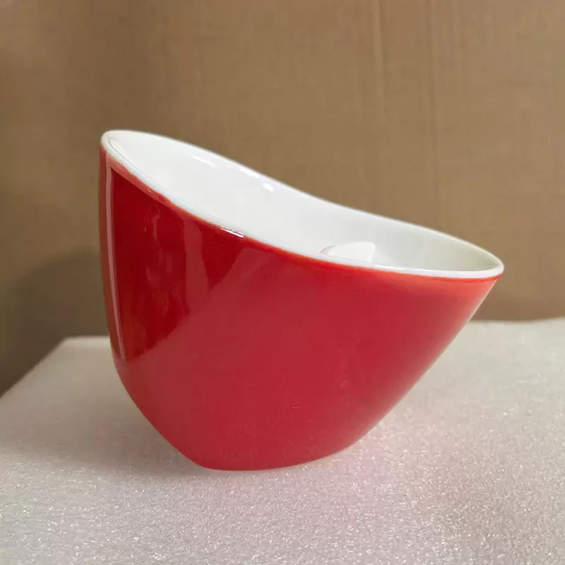 亚马逊跨境创意倾斜陶瓷茶杯懒人过滤泡茶杯办公室茶水分离杯350m