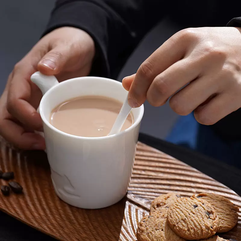 日韩猫烛台咖啡杯水杯陶瓷马克杯早餐牛奶杯家用办公室茶杯子