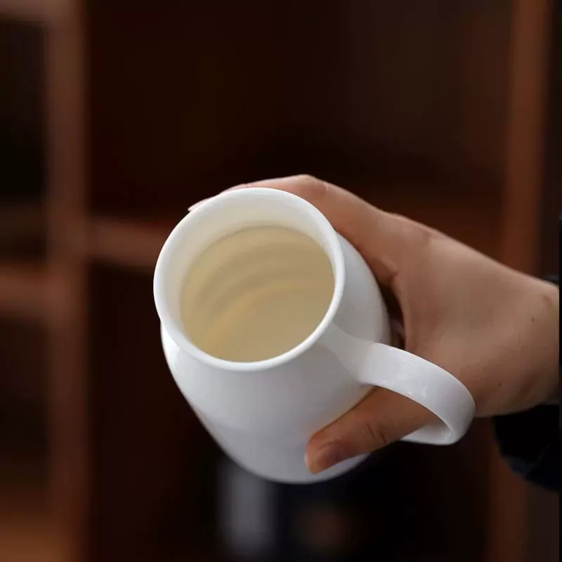 跨境陶瓷牛奶杯花插节日纪念日个性化花插亚马逊陶瓷花瓶可印logo