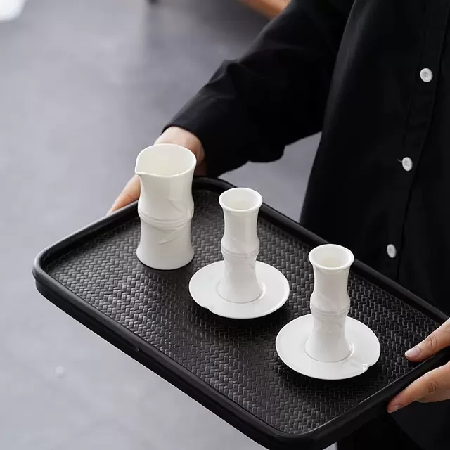 竹节德化高岭土陶瓷酒具套装小酒壶红酒杯酒器白酒杯中式分